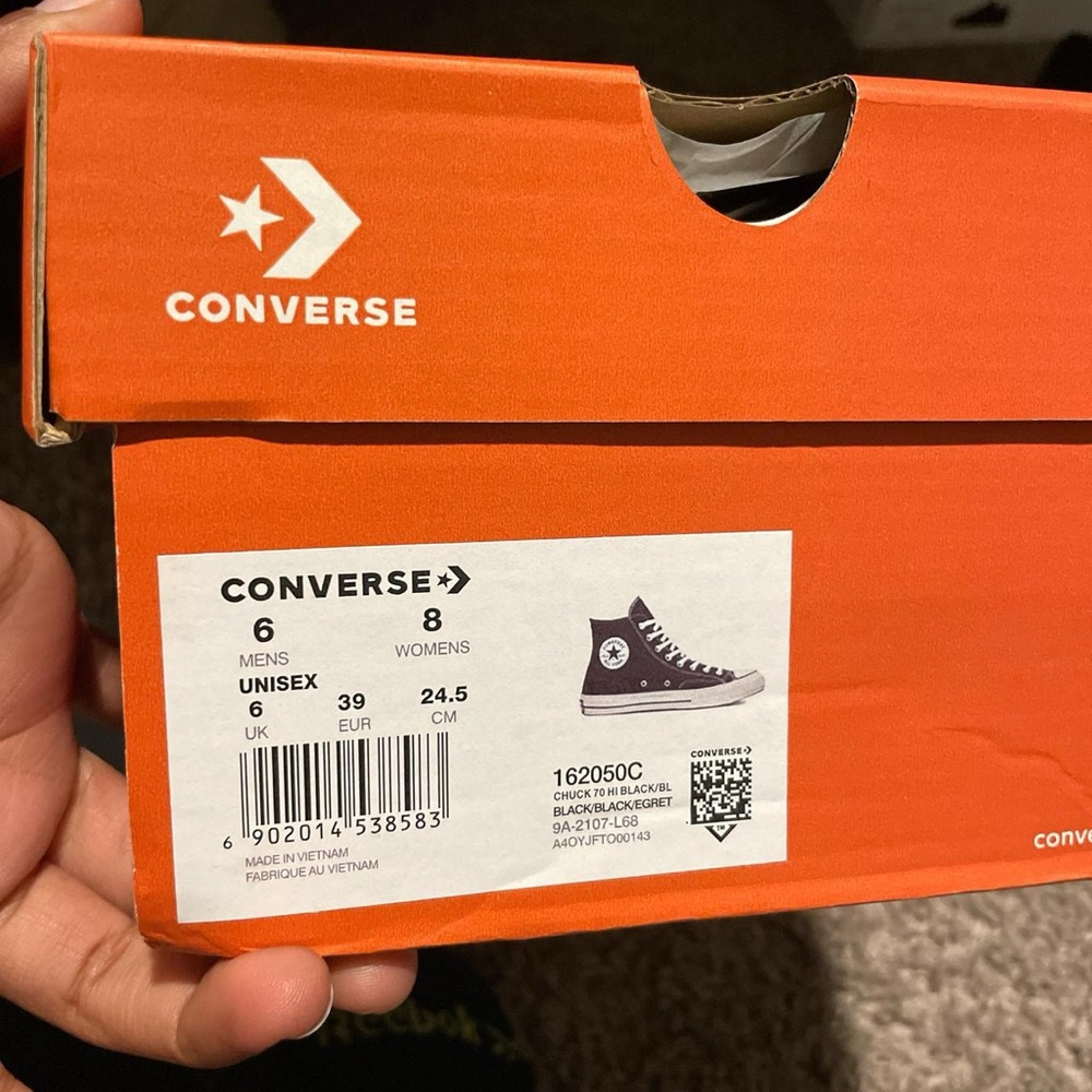 Converse Black & white unisex high top all star Chuck Taylor 70 - Picture 6 of 7